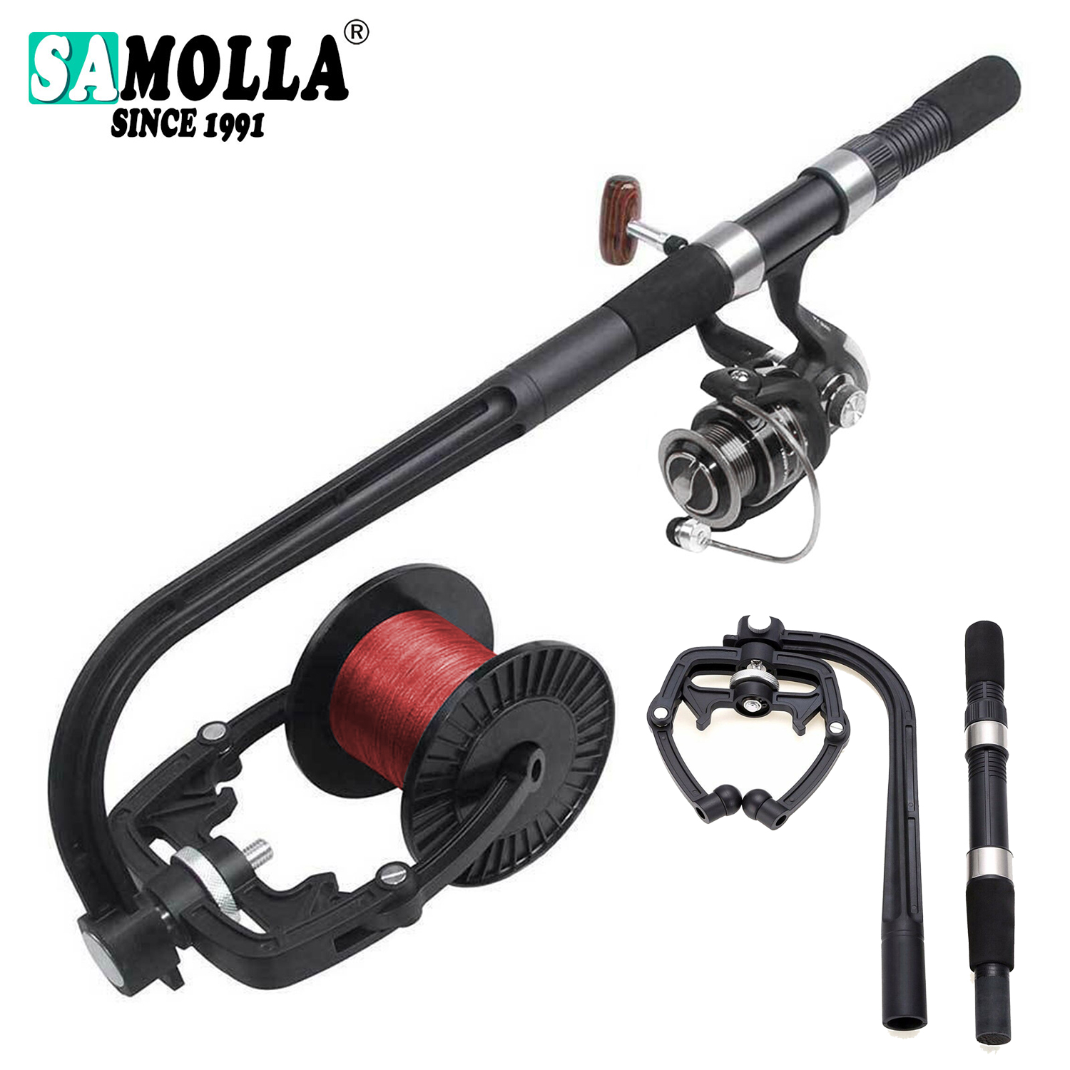 Spincast Reel - รอกตกปลาสปูลเลอร์เอ็นตกปลาสำหรับที่พันสายหมุนเหยื่อแบบพกพา