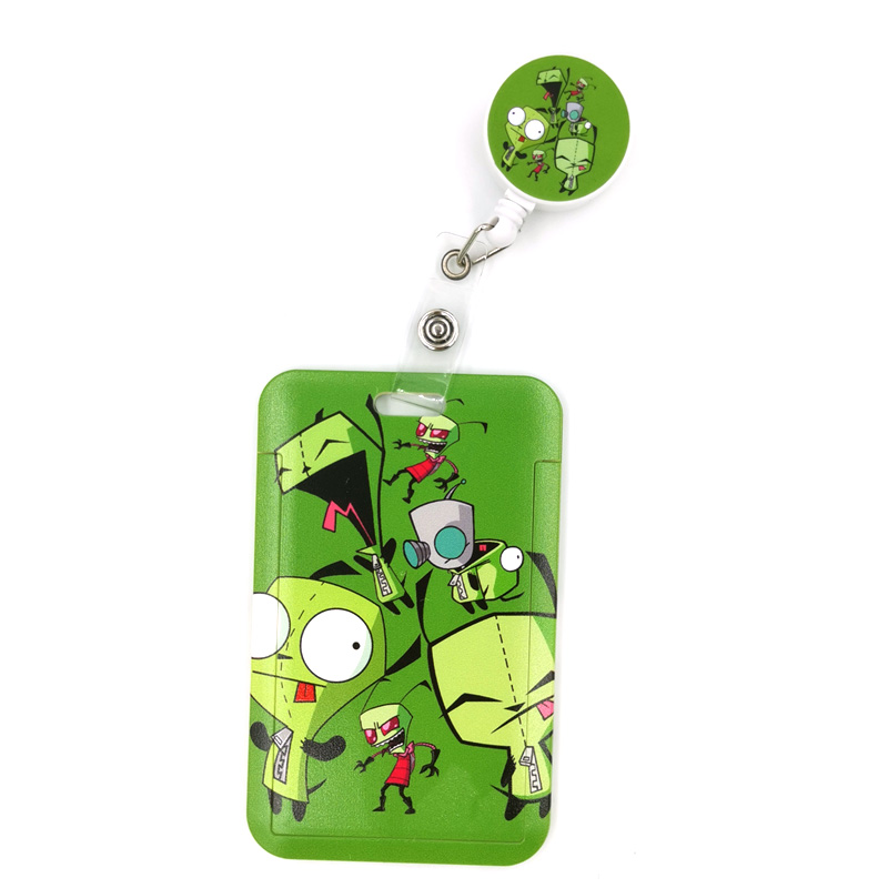 Reel Cover - Invader Zim น่ารักบัตรเครดิต Lanyard กระเป๋า Retractable