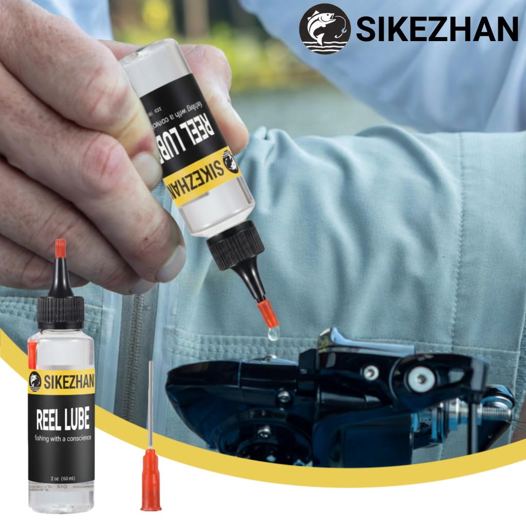 Reel Lubricant - น้ำมันหล่อลื่นเกรดมารีนพร้อมอุปกรณ์จ่ายน้ำมันแบบแม่นยำสำหรับรอกตกปลา มอเตอร์เรือ ดาวน์ริกเกอร์ น้ำมันหล่อลื่นบำรุงรักษาป้องกันสนิมในน้ำเค็ม