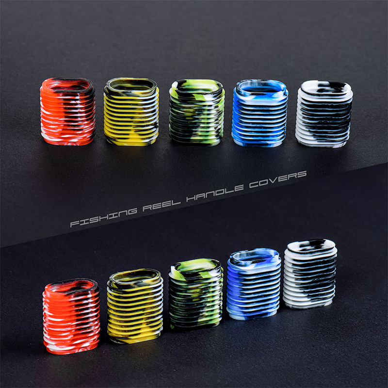 Reel Cover - ปลอกหุ้มด้ามจับรอกยางกันลื่น 2 ชิ้น สำหรับรอกแบบตีเหยื่อและรอกแบบสปินนิ่ง - เพิ่มประสบการณ์การตกปลาของคุณ