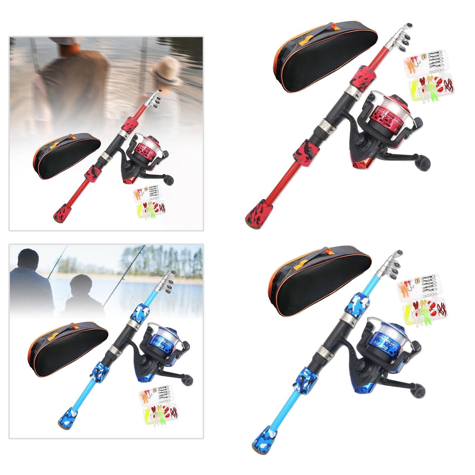 Reel Bag - ชุดคันเบ็ดตกปลาสำหรับเด็ก ด้ามจับ EVA พกพาสะดวก สำหรับกิจกรรมกลางแจ้ง พร้อมกระเป๋าใส่