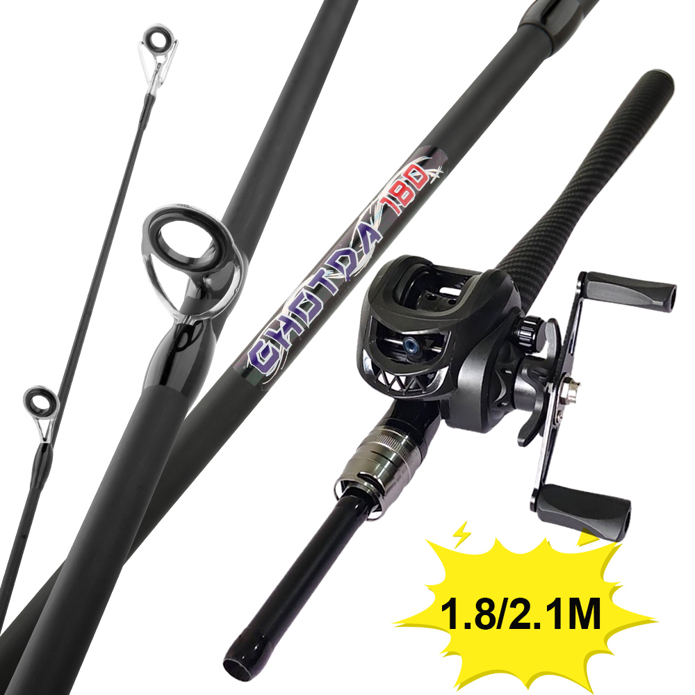 Spincast Reel - ชุดอุปกรณ์ตกปลา คันเบ็ดและรอกตกปลา น้ำหนักเหยื่อ 3-18 กรัม คุณภาพสูง