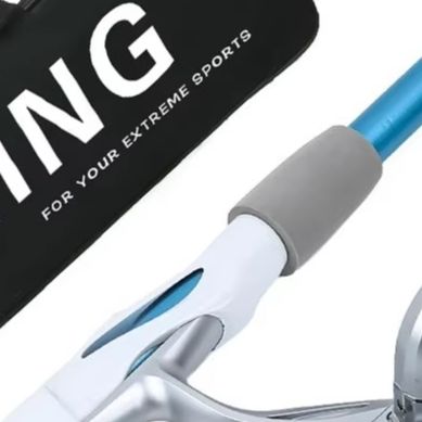 Reel Bag - ชุดคันเบ็ดตกปลาสีน้ำเงินขาว 1.8 เมตร พร้อมรอก กล่องอุปกรณ์ และกระเป๋าใส่