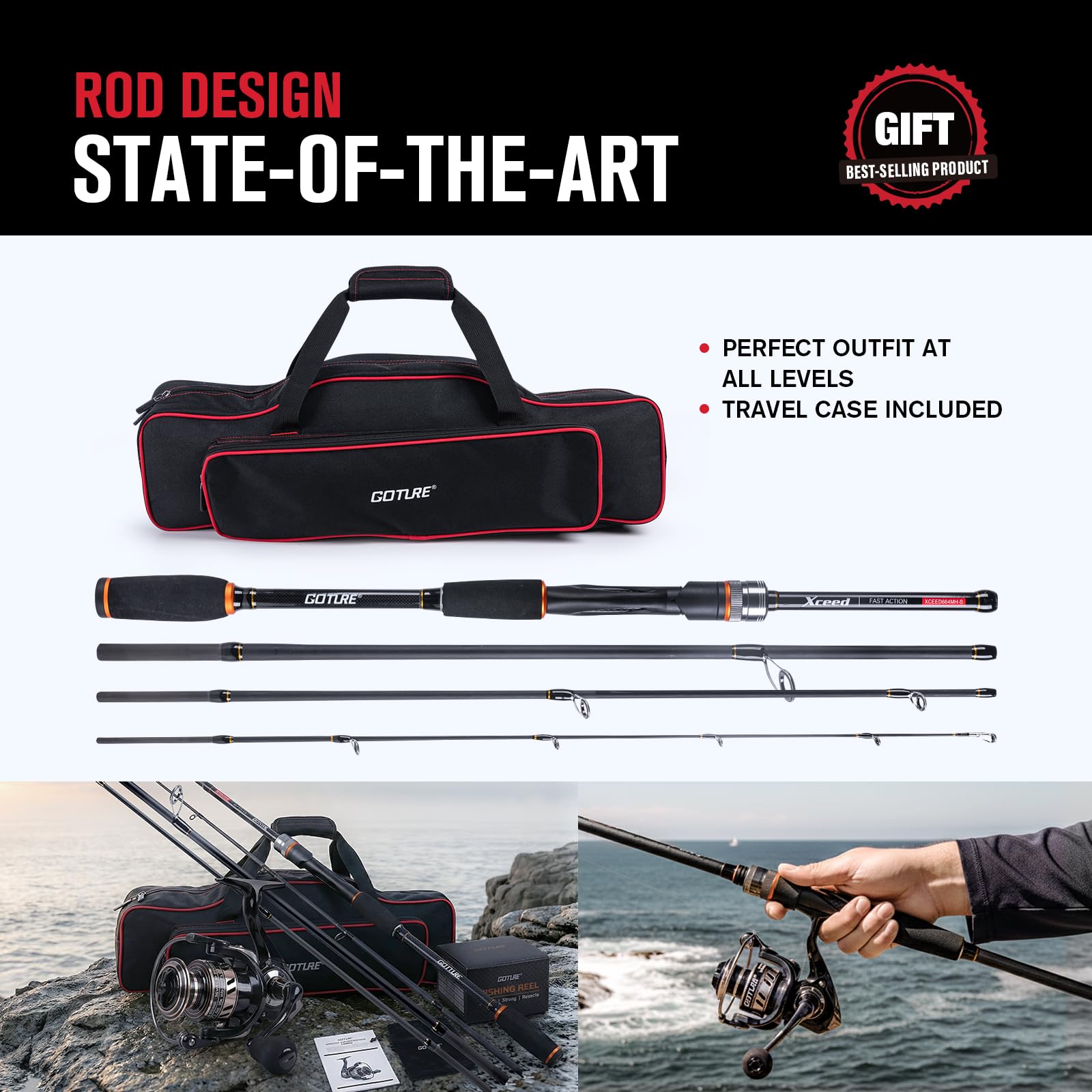 ชุดคันเบ็ดและรอกตกปลาแบบพกพา G - Reel Bag บทวิจารณ์และราคา