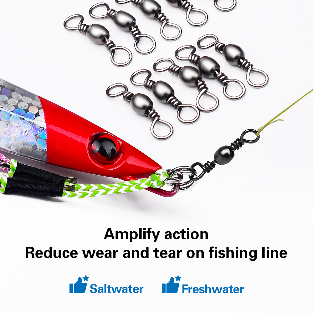 100 ชิ้นตกปลา Swivels Connecto - Baitcasting Reel บทวิจารณ์และราคา