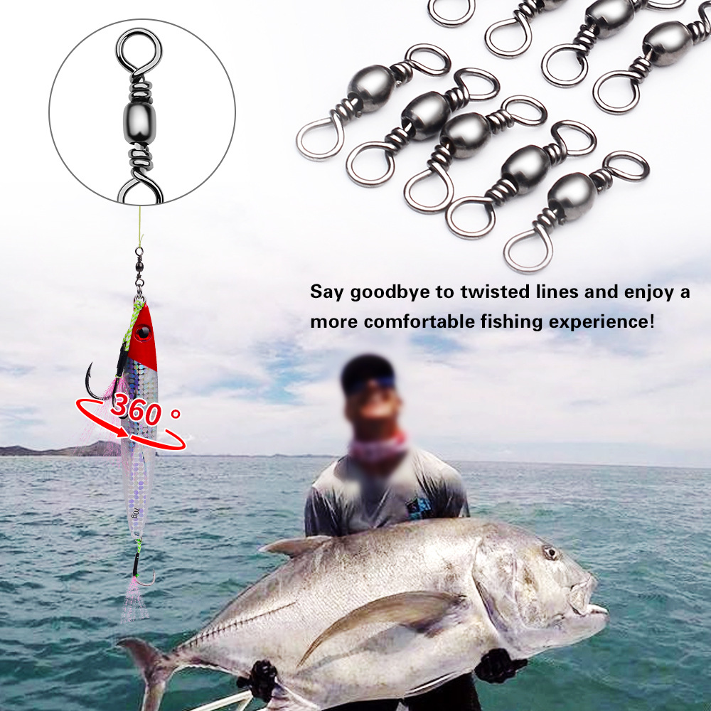 100 ชิ้นตกปลา Swivels Connecto - Baitcasting Reel บทวิจารณ์และราคา