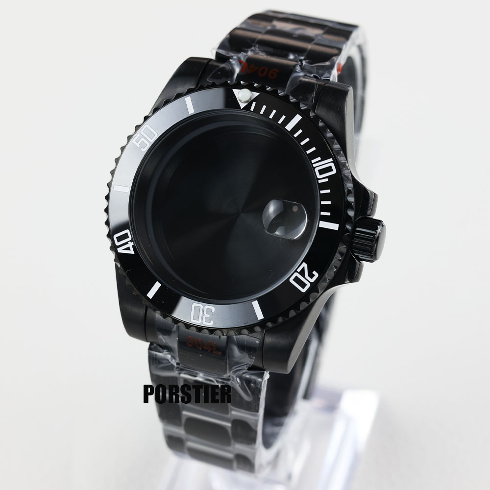 40 มม.สีดํา pvd นาฬิกา sapphir - Reel Case บทวิจารณ์และราคา