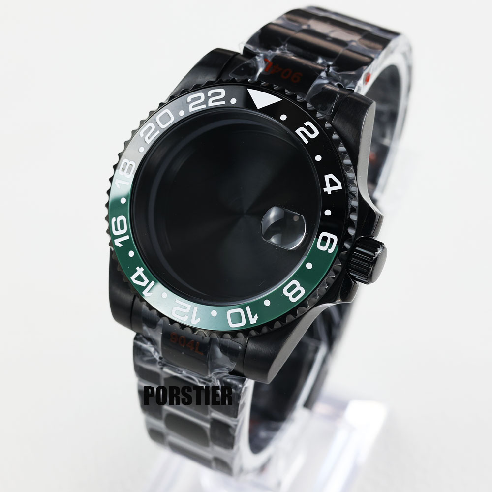 40 มม.สีดํา pvd นาฬิกา sapphir - Reel Case บทวิจารณ์และราคา