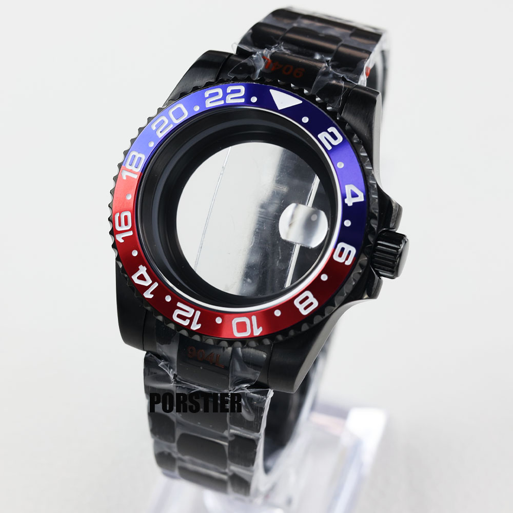 40 มม.สีดํา pvd นาฬิกา sapphir - Reel Case บทวิจารณ์และราคา