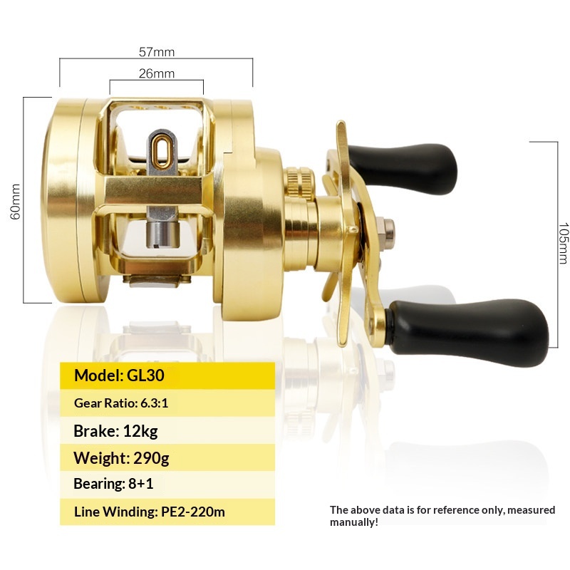 GL30 รอกเบทคาสติ้งแบบแม่เหล็กต - Trolling Reel บทวิจารณ์และราคา