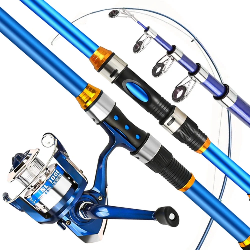 2.1-3.6M Telescopic Glass Fibe - Spincast Reel บทวิจารณ์และราคา